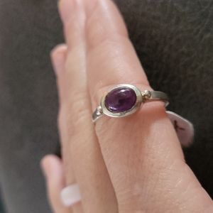Sterling silver Amnethyst Handmade Ring